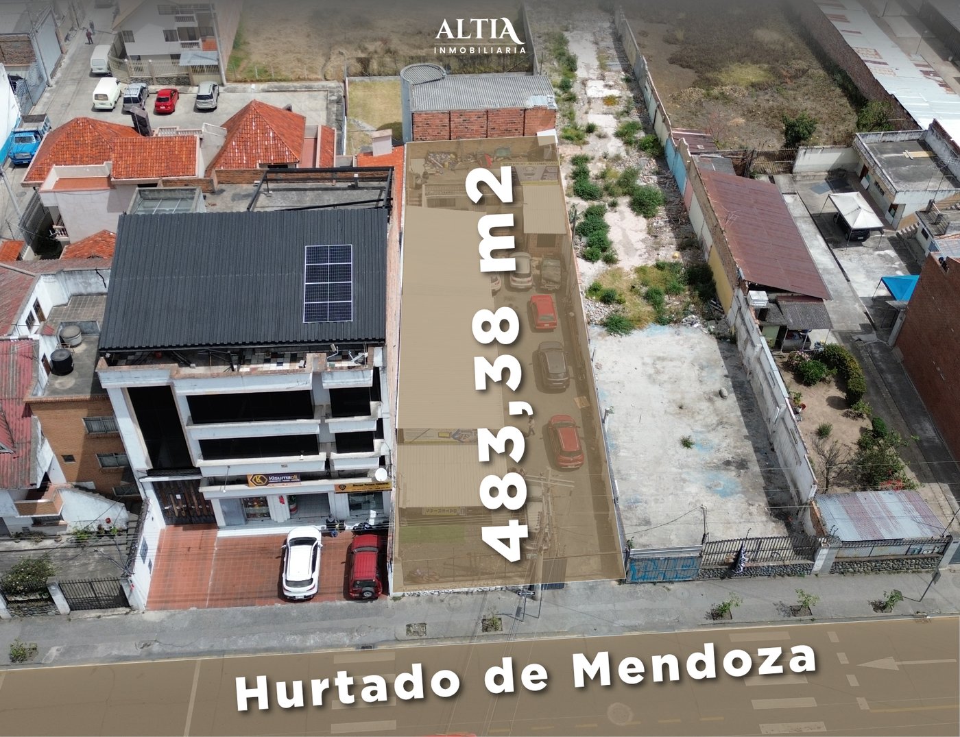 Terreno en la Hurtado de Mendoza, Cuenca — vista aérea