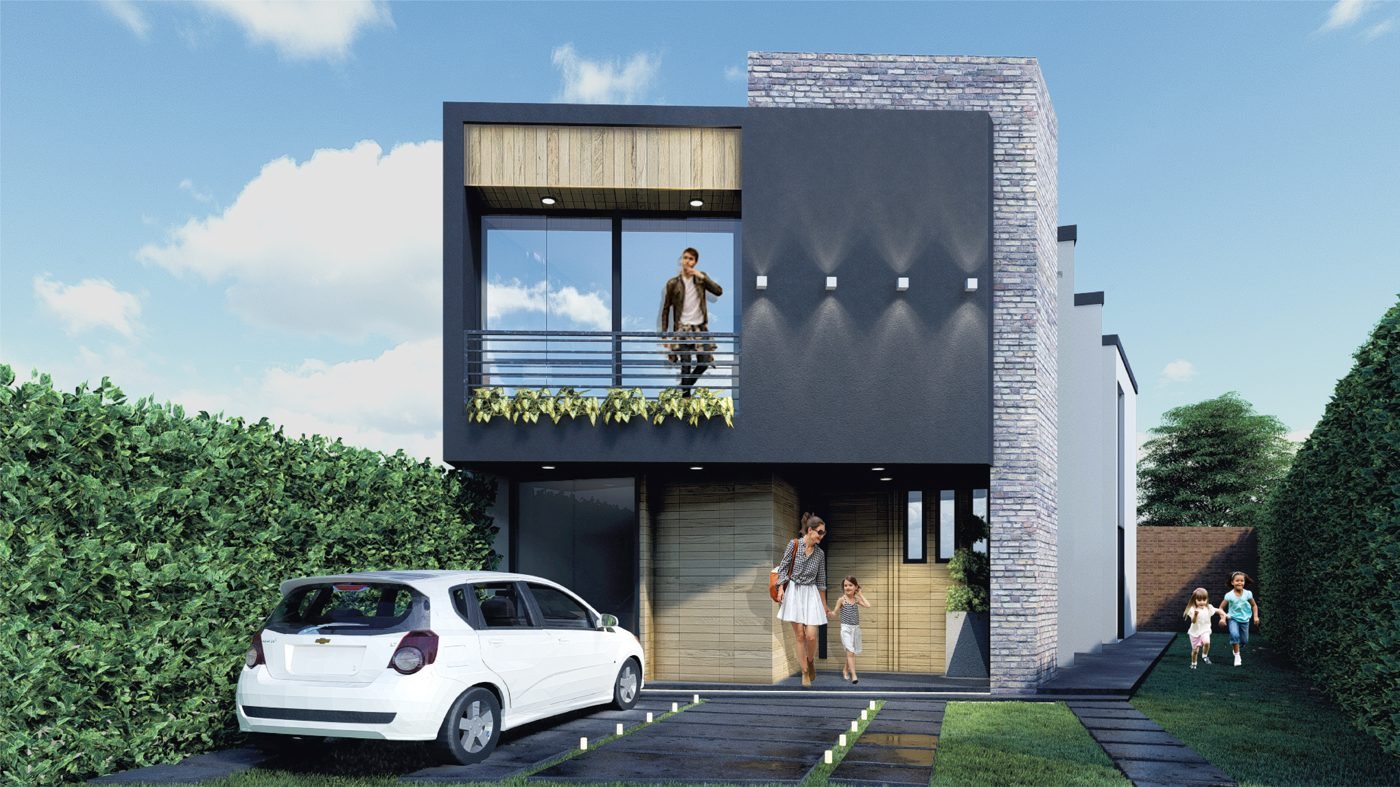 Vivienda Compacta de Dos Plantas